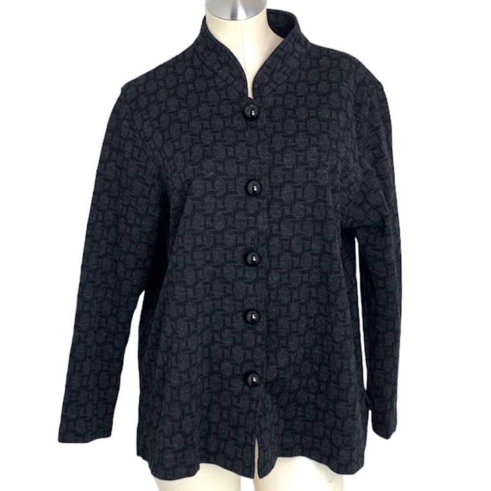 Caroline Rose Wool Jacket Coat Cardigan Size Large